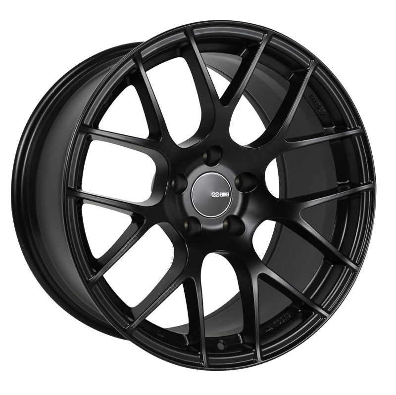 Enkei Raijin 18x8 32mm Offset 5x120 Bolt Pattern 72.6 Bore Diameter Matte Black Wheel