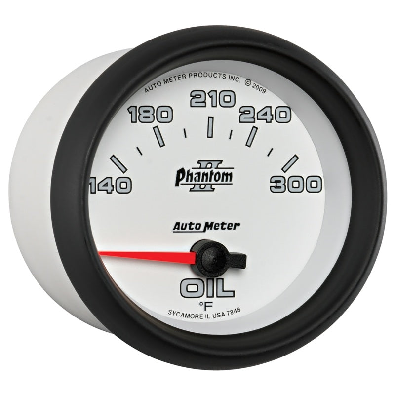 Autometer Phantom II 2 5/8in 140-300 Degree F Short Sweep Electronic Oil Temperature Gauge