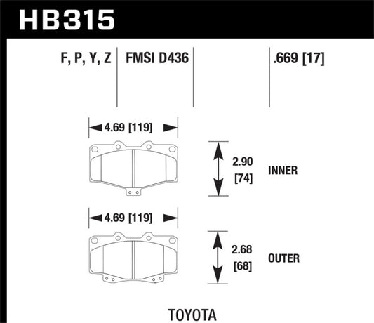 Hawk Performance Ceramic Street Brake Pads