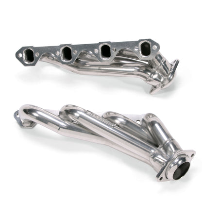 BBK 79-93 Mustang 351 Swap Shorty Unequal Length Exhaust Headers - 1-5/8 Silver Ceramic