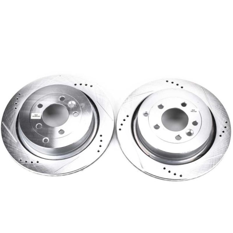 Power Stop 05-09 Land Rover LR3 Rear Evolution Drilled & Slotted Rotors - Pair