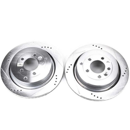Power Stop 05-09 Land Rover LR3 Rear Evolution Drilled & Slotted Rotors - Pair