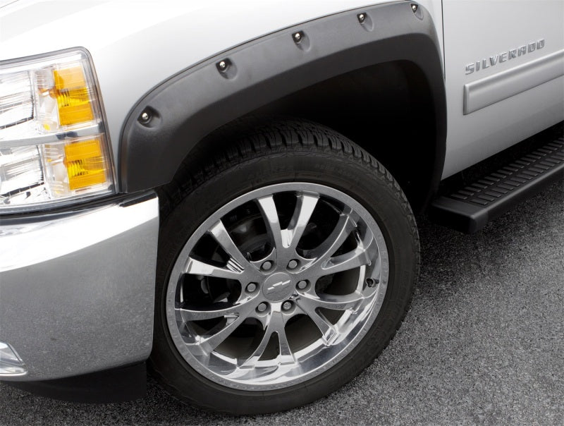 Lund 07-13 Chevy Silverado 1500 RX-Rivet Style Smooth Elite Series Fender Flares - Black (4 Pc.)