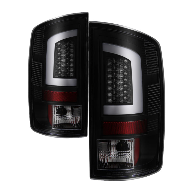 Spyder 07-09 Dodge Ram 2500/3500 V3 Light Bar LED Tail Lights - Blk Smoke ALT-YD-DRAM06V3-LBLED-BSM