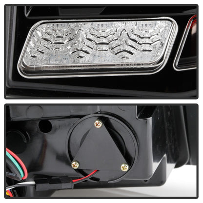 Spyder 10-12 Ford Mustang - Light Bar Seq. Turn Signal LED Tail Lights - Black - ALT-YD-FM10-LED-BK