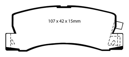 EBC 99-01 Lexus RX300 3.0 2WD Greenstuff Rear Brake Pads