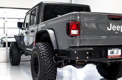 AWE Tuning 20-21 Jeep Gladiator JT 3.6L Tread Edition Cat-Back Dual Exhaust - Diamond Black Tip