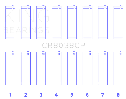 King 03-09 Ford Powerstroke V8 6.0L Diesel (Size +.75mm) Connecting Rod Bearing Set