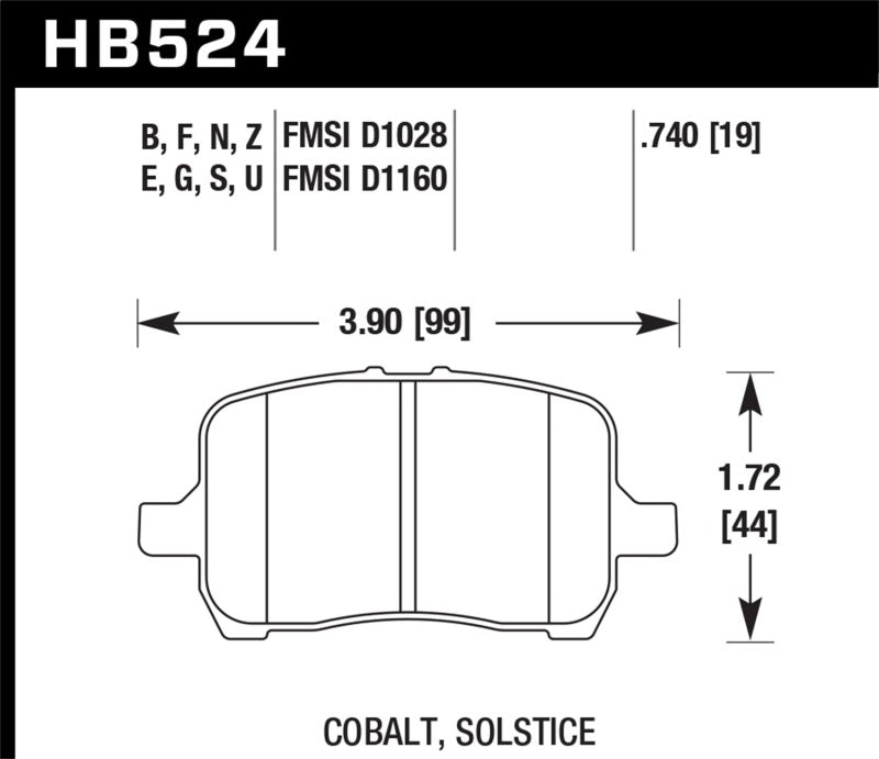 Hawk 06-09 Pontiac Solstice / 07-10 Saturn Sky HT-10 Race Front Brake Pads