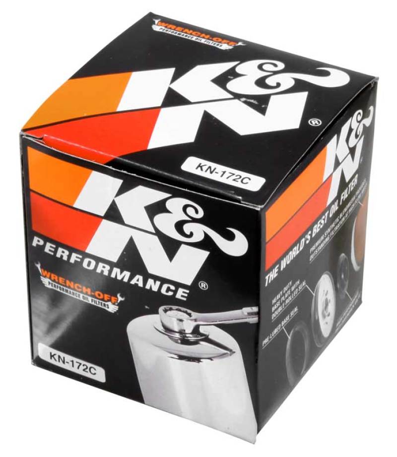 K&N Oil Filter Powersports Canister Chrome