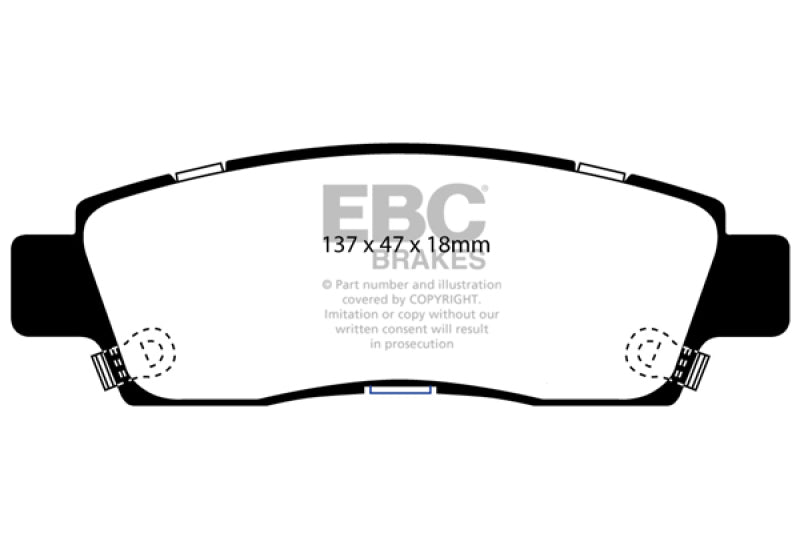 EBC 07+ Buick Enclave 3.6 Extra Duty Rear Brake Pads