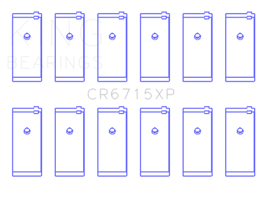 King Nissan TB42/TB45/TB48 L6 4.2L/4.5L/4.8L (Size STDX) Tri-Metal Perf Rod Bearing Set