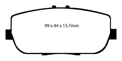 EBC 06-15 Mazda Miata MX5 2.0 Redstuff Rear Brake Pads