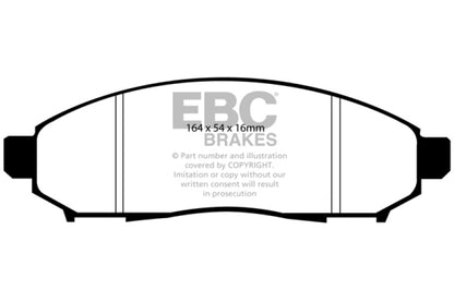 EBC 05+ Nissan Frontier 2.5 2WD Yellowstuff Front Brake Pads