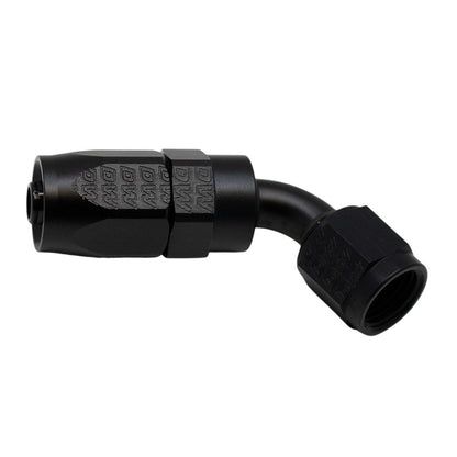 DeatschWerks 6 AN Female Flare Swivel 60-Degree Hose End CPE - Anodized Matte Black