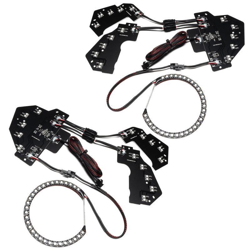 Oracle 18-21 Ford Mustang Dynamic DRL w/ Halo Kit & Sequential Turn Signal - ColorSHIFT