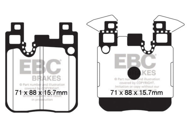 EBC 14+ BMW 228 Coupe 2.0 Turbo Brembo calipers Greenstuff Rear Brake Pads