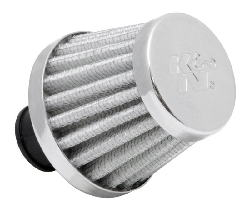 K&N 2in Base OD x .375in Flange ID x 1.75in H Rubber Base Crankcase Vent Filter - White