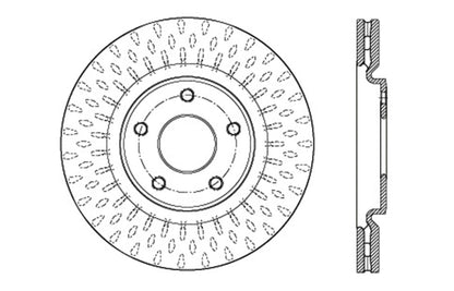 StopTech 12-20 Dodge Grand Caravan Sport Drilled Right Front Rotor