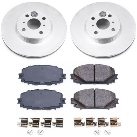 Power Stop 12-18 Toyota Yaris Front Z17 Evolution Geomet Coated Brake Kit