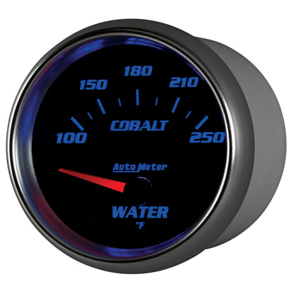 Autometer Cobalt 66mm 100-250 Degree F Electric Water Temperature Gauge