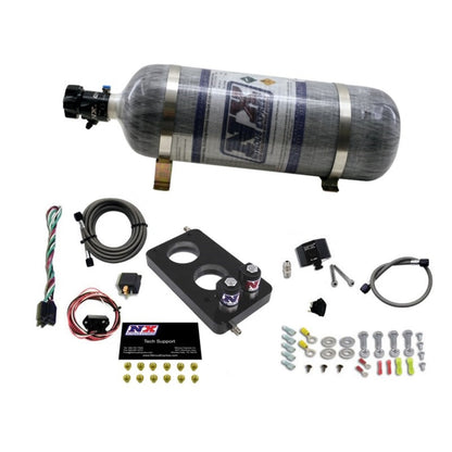Nitrous Express 05-10 Ford Mustang 4.6L 3 Valve Nitrous Plate Kit (50-150HP) w/12lb Bottle