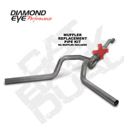 Diamond Eye KIT 4in CB MFLR RPLCMENT PIPE DUAL SS: 03-07 FORD 6.0L F250/F350