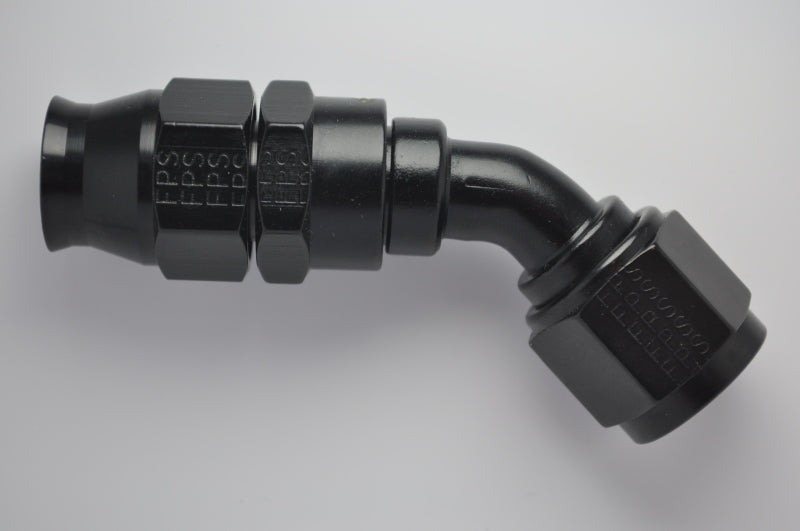 Fragola -12AN Real Street x 45 Degree Hose End Black For PTFE Hose