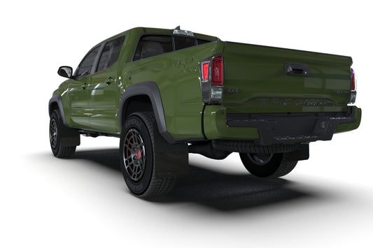 Rally Armor 16-23 Toyota Tacoma Gen 3 Black Mud Flap w/Army Green Logo