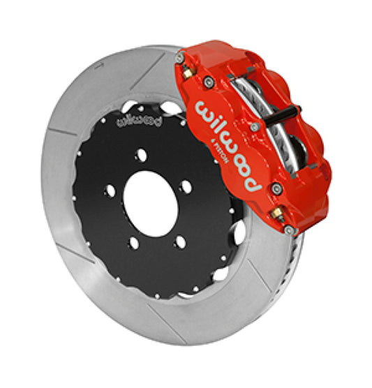Wilwood 03-11 Crown Victoria Forged Narrow Superlite 6R Front Brake Kit w/ Slotted GT Rotor - Red
