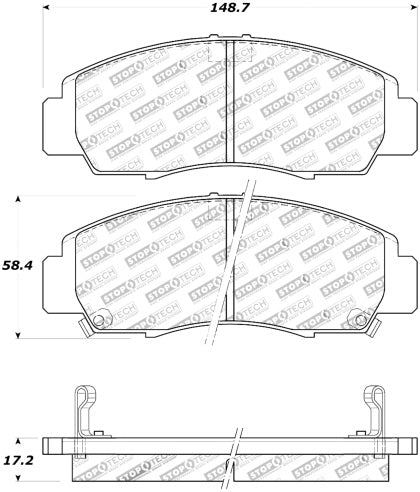 StopTech - Street Touring 04-09 Acura TSX / 09 Accord V6 Coupe ONLY Front Brake Pads