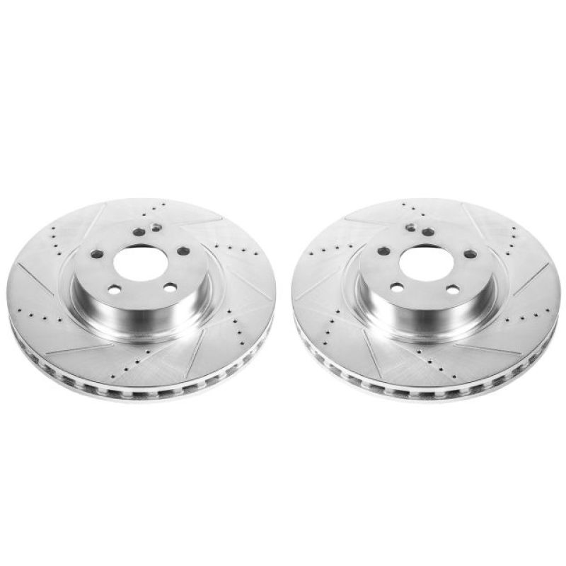 Power Stop 07-08 Mercedes-Benz CL550 Front Evolution Drilled & Slotted Rotors - Pair