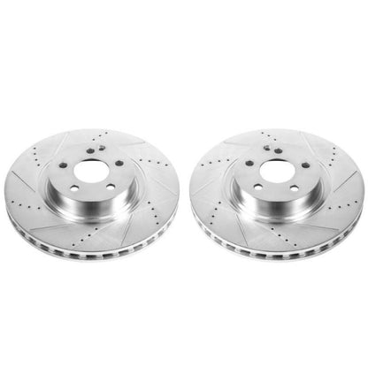 Power Stop 07-08 Mercedes-Benz CL550 Front Evolution Drilled & Slotted Rotors - Pair