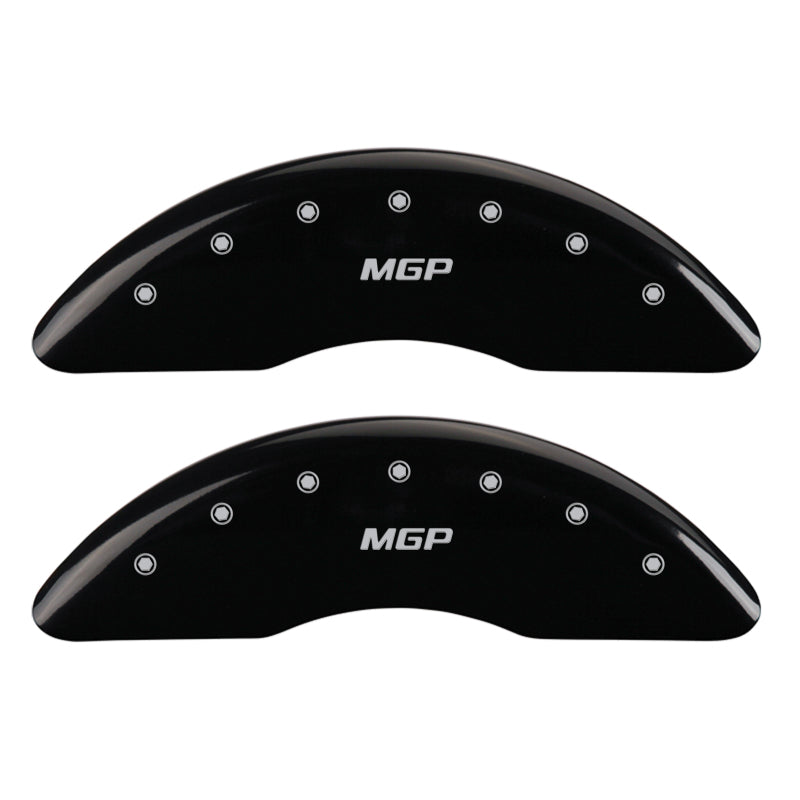 MGP 4 Caliper Covers Engraved Front & Rear MGP Black Finish Silver Char 2018 Genesis G80
