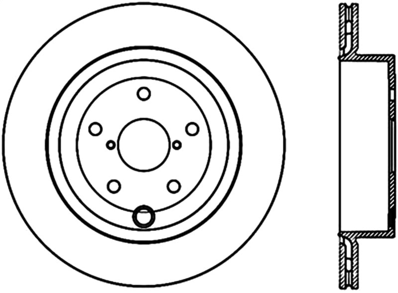 Stoptech 08-10 Subaru Impreza WRX STi Rear Premium High-Carbon CRYO Rotor