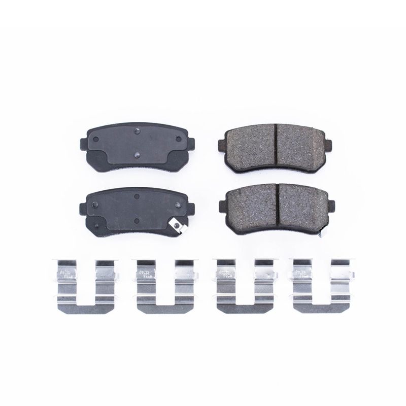 Power Stop 06-08 Hyundai Accent Rear Z17 Evolution Ceramic Brake Pads w/Hardware