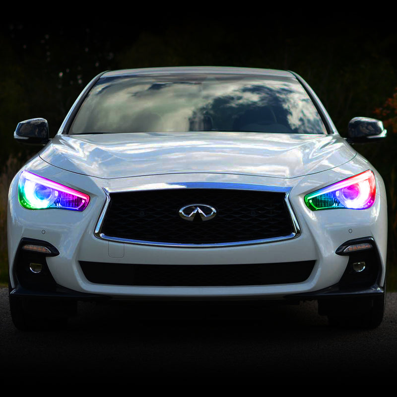 Oracle 14-21 Infiniti Q50 RGB+W Headlight Halo  Kit - ColorSHIFT w/ Simple Controller