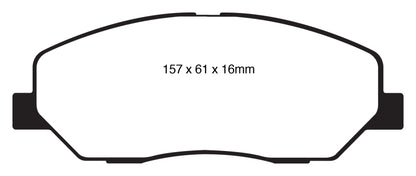 EBC 08-10 Hyundai Genesis 3.8 Yellowstuff Front Brake Pads