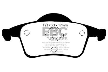 EBC 01-05 Volvo S60 2.3 Turbo T5 Yellowstuff Rear Brake Pads