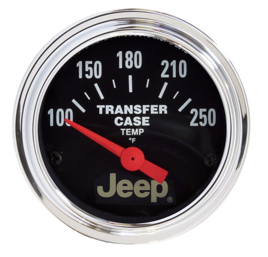 Autometer Jeep 52.4mm Short Sweep Electronic 100-250 Def F Transfer Case Temperature Gauge