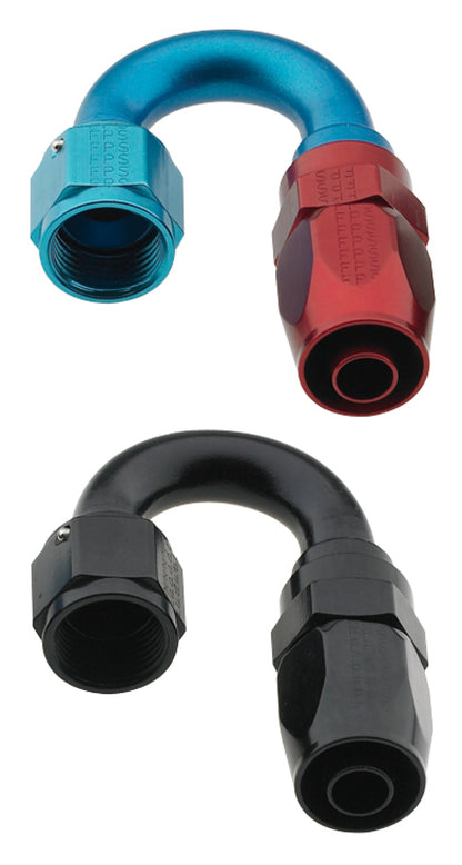 Fragola -16AN Fem x -12AN Hose 180 Degree Reducing Hose End - Black