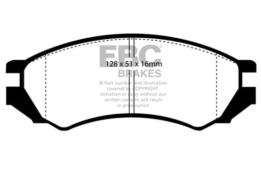 EBC 91-93 Nissan NX 2.0 (ABS) Ultimax2 Front Brake Pads