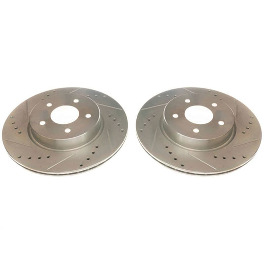 Power Stop 19-20 Infiniti QX50 Rear Evolution Drilled & Slotted Rotors - Pair