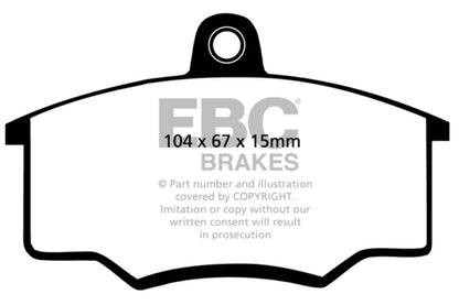 EBC 81-84 Audi Coupe 2.2 Greenstuff Front Brake Pads