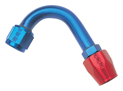 Russell Performance -8 AN Red/Blue 120 Degree Full Flow Hose End (1-1/4in Centerline Radius)