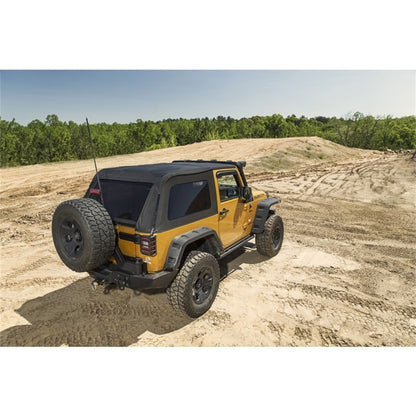 Rugged Ridge Bowless Top 2-Door Black Diamond 07-18 Jeep Wrangler