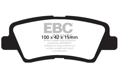 EBC 12+ Hyundai Accent 1.6 Ultimax2 Rear Brake Pads