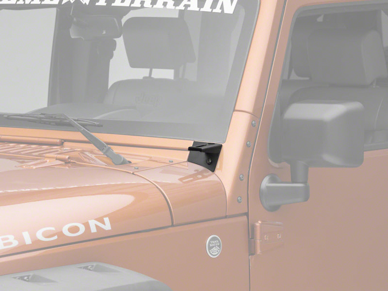 Raxiom 07-18 Jeep Wrangler JK Axial Series Windshield Pillar Mounted Light Brackets