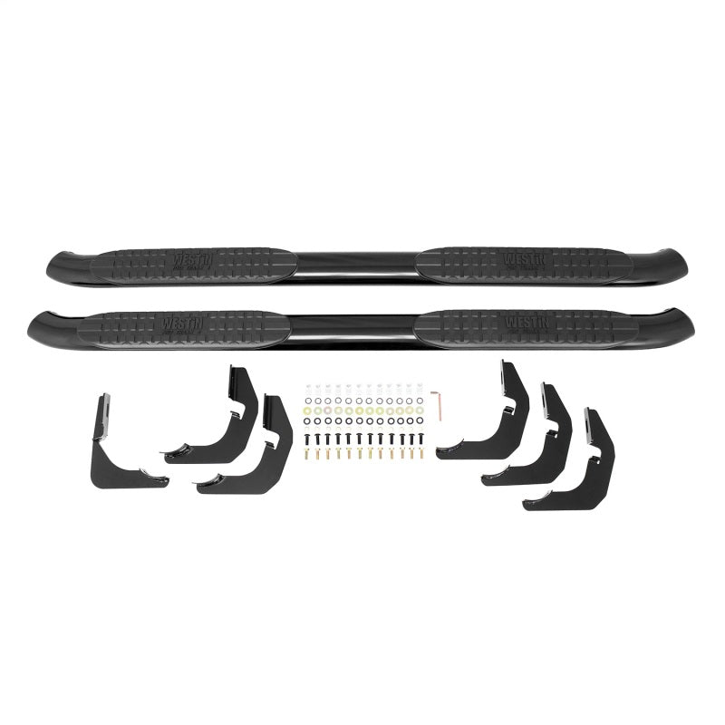 Westin 2007-2018 Toyota Tundra CrewMax PRO TRAXX 4 Oval Nerf Step Bars - Black