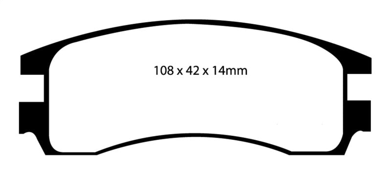 EBC 00-05 Buick Le Sabre (FWD) 3.8 (15in Wheels) Redstuff Rear Brake Pads